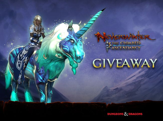 Neverwinter Raffle Giveaway For One Blue Unicorn Mount For Ps4